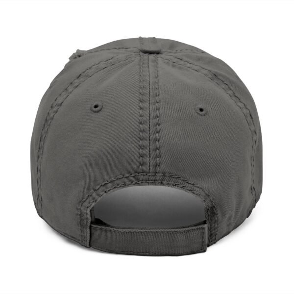 Distressed Embroidered “I Stop to Smell the Books” Dad Hat – Charcoal Gray Bookish Cap - Image 2