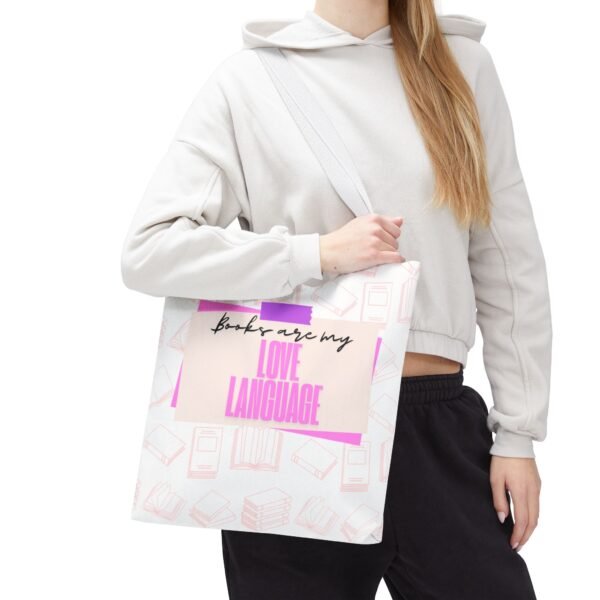 Books Are My Love Language Tote Bag - Image 5
