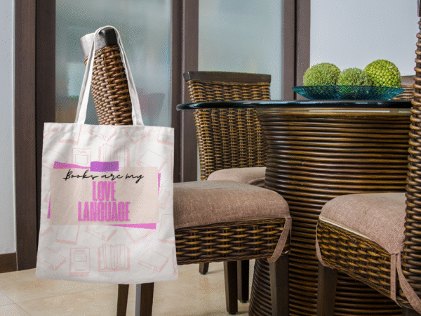 Books Are My Love Language Tote Bag - Image 3