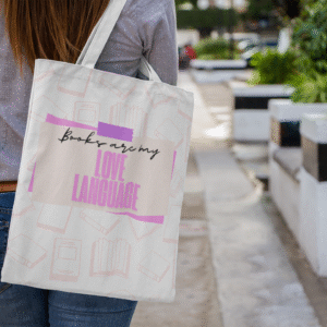 Books Are My Love Language Tote Bag