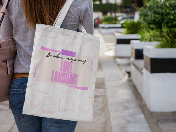Books Are My Love Language Tote Bag